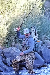 Jennings Hester fly fishing on the South Platte River.