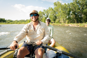 Bradley Hall on a fishing trip with Fishing The Good Fight.