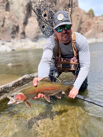 Fishing The Good Fight founder Jennings Hester fly fishing in Colorado.