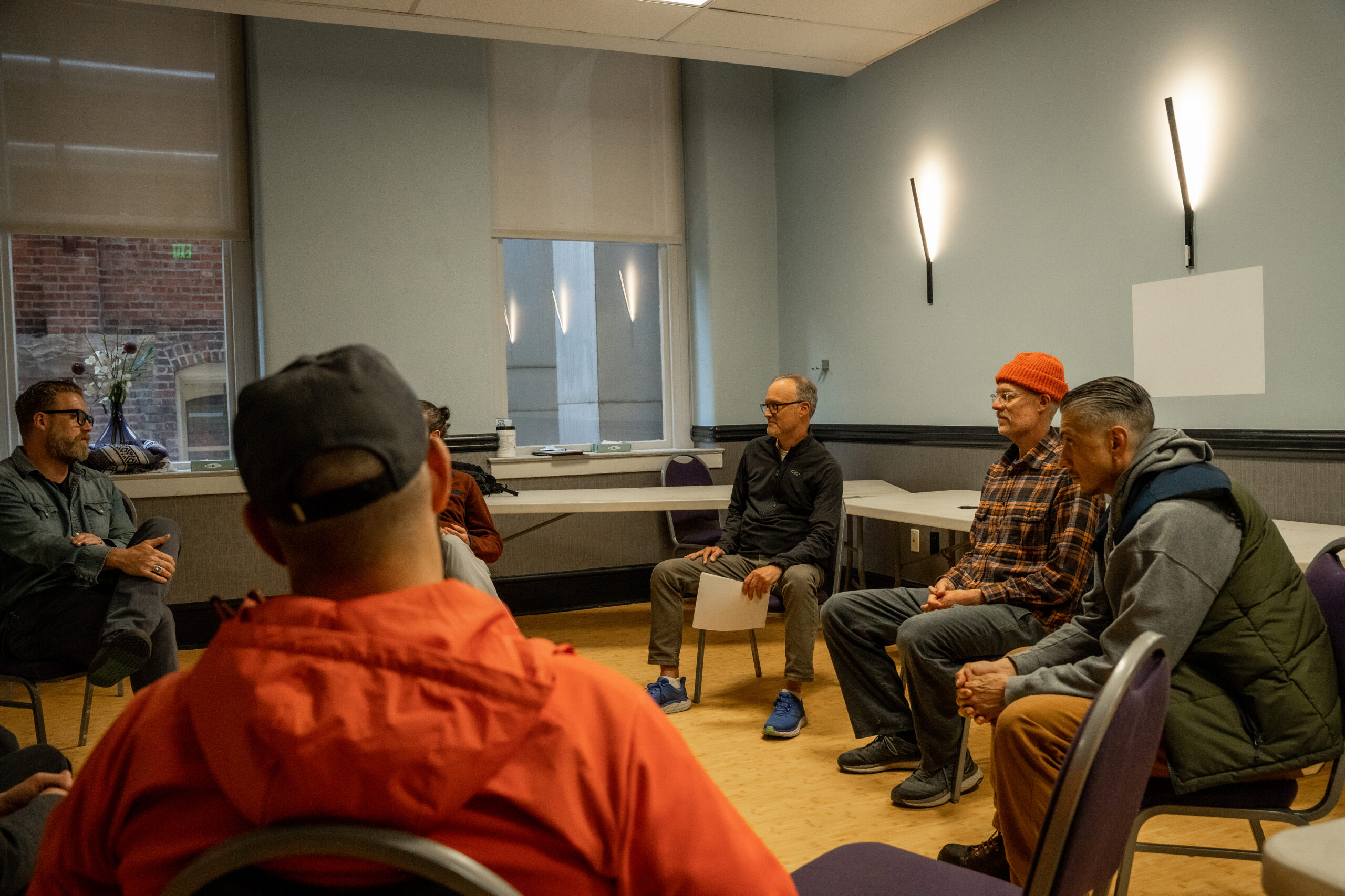 Conversation during men's group